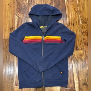 Aviator Nation Kids 5 Stripe Zip-Up Hoodie